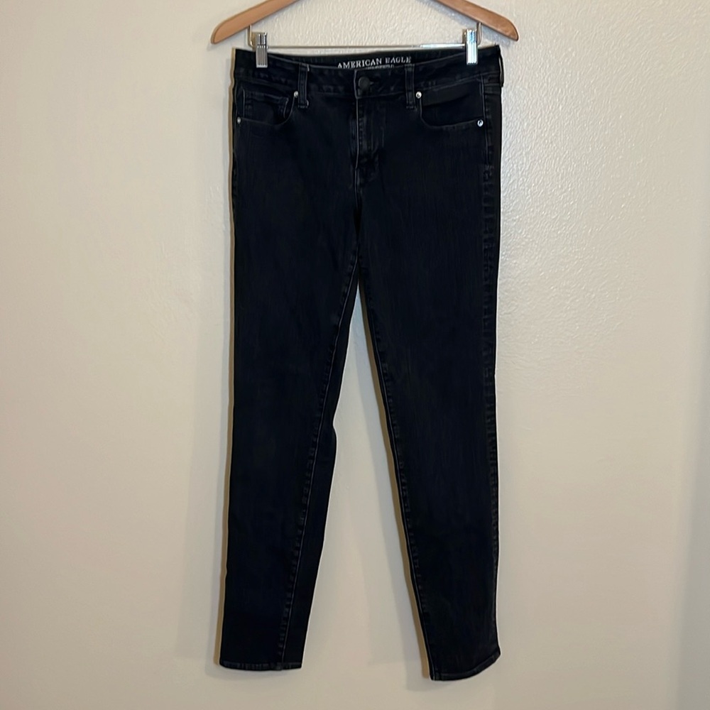 American Eagle Outfitters Black 360 Degree Super Stretch Skinny Jeans